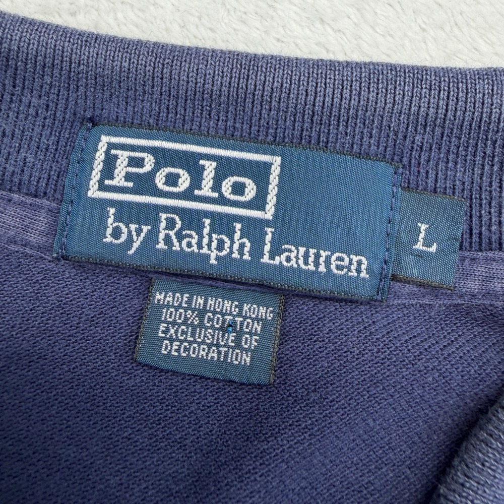 Vintage Polo Ralph Lauren Polo Mens L Blue US Open 2005 Big Pony Shirt - Picture 5 of 11